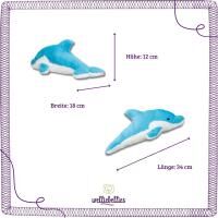 Vorschau: welliebellies® "Delfin groß" Wärmekuscheltier mit Bio-Hirse-Füllung, spendet bis zu 90 min Wärme
