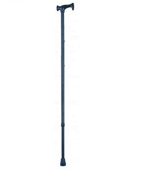 ANTAR Gehstock aus Aluminium schwarz mit T-förmigen Griff u. höhenverstellbar (70 - 93 cm)