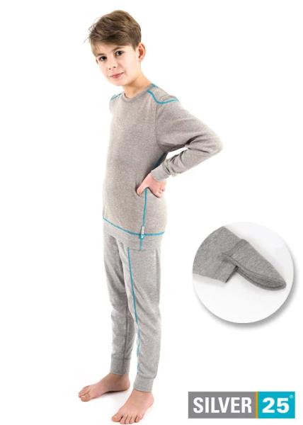 SILVER25 Schlafanzug mit Handschutz für Jungen mit Neurodermitis