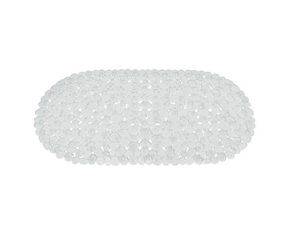 RIDDER Badewanneneinlage Stone aus 100% PVC transparent 36 x 70 cm mit Saugnäpfen