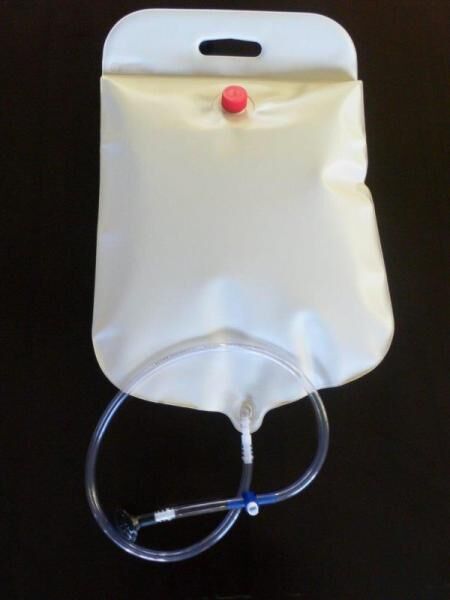 Dr. Winkler Wassersack mit Duschkopf zum Waschen ohne Duschanschluss, Fassungsvolumen bis zu 5 l