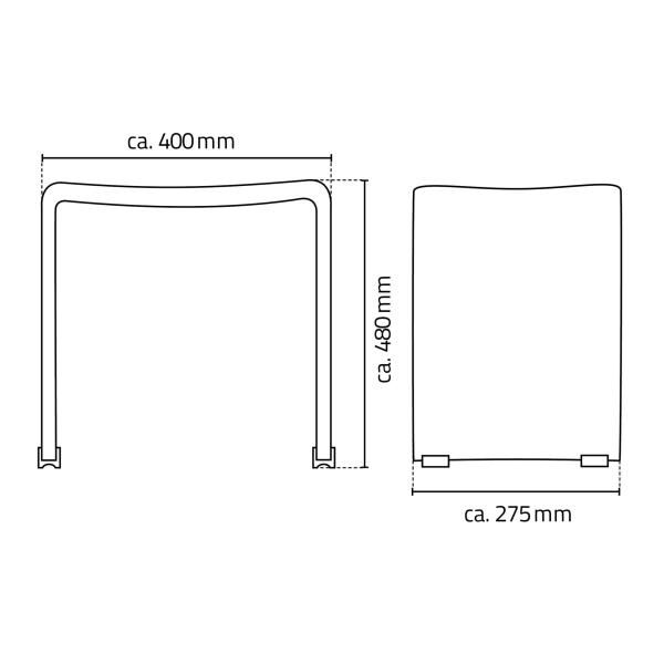 RIDDER Bad-Hocker Pro, schwarz, höhenverstellbar,