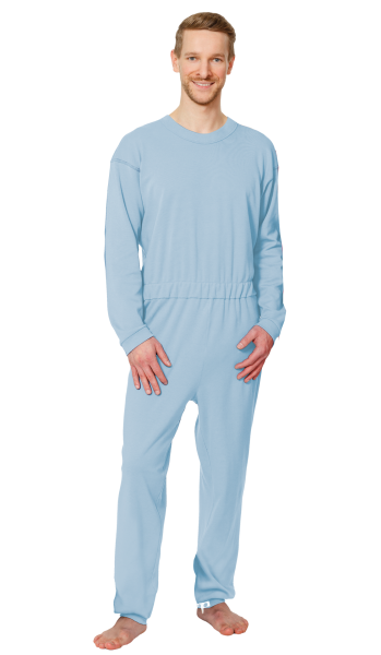 suprima Inkontinenz Pflegeoverall 100% Baumwolle für Frauen und Männer mit teilbaren Reißverschluss