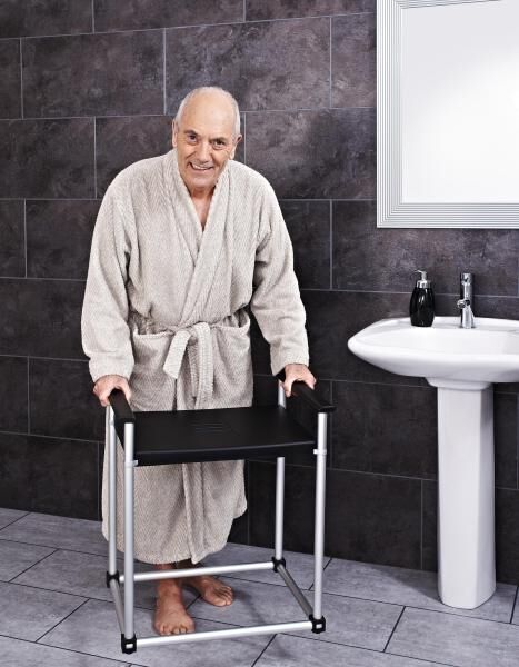 RIDDER Bad-Hocker Zac XXL schwarz, mit Armlehnen für leichteres Aufstehen