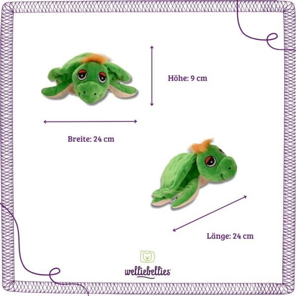 welliebellies® "Schildkröte groß" Wärmekuscheltier mit Bio-Hirse-Füllung, spendet bis zu 90 min Wärm