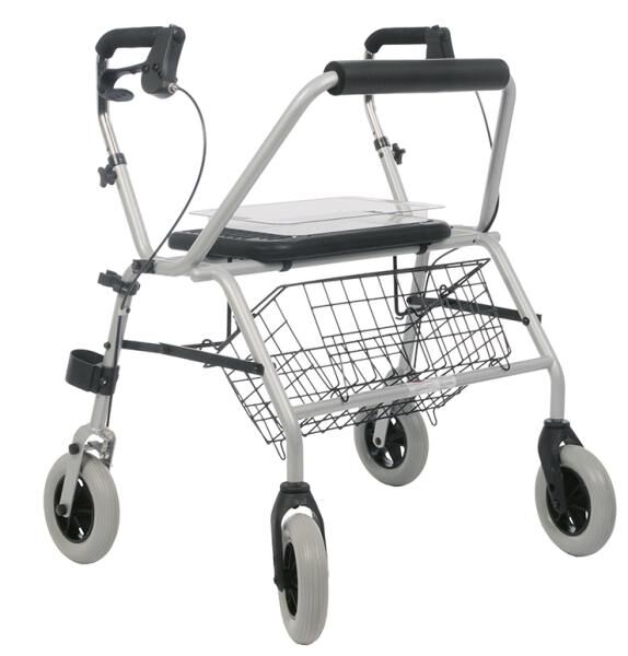 Actimo Basic XXL - Silber Rollator für innen und außen mit extra breiter Sitzfläche