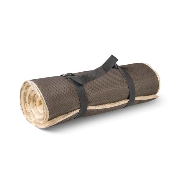 fellhof Yoga- und Entspannungsmatte SALINA mit Lammfell und Tragetasche, rutschfeste Unterseite