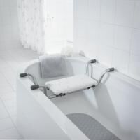 Vorschau: RIDDER 2in1 Badewannen-Sitz und -Schemel Sid, weiß, rutschhemmende Trittfläche