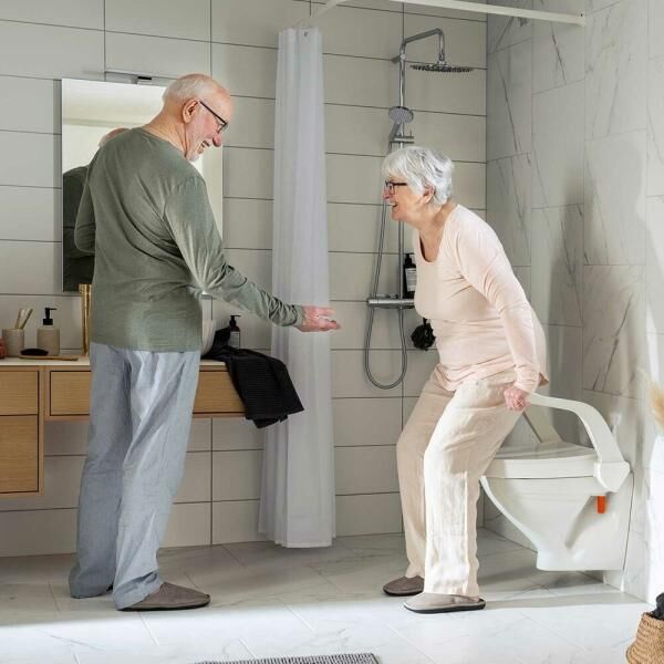 etac My-Loo Toilettensitzerhöhung weiß mit Armlehne in verschiedenen Höhen