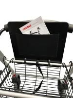 Vorschau: RIDDER Rollator Eco mit Rückenlehne, schwarz, Falttechnik inkl. Einkaufskorb