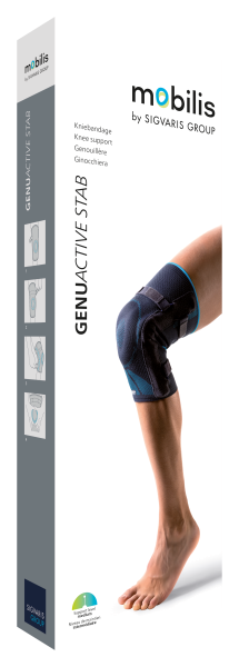 mobilis by SIGVARIS GROUP GenuActive Stab Kniebandage für mittlere Stabilisierung mit Pelotte