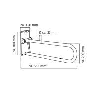 Vorschau: RIDDER WC-Aufstehbügel Tim ca. 55,5 cm mit ergonomischen Griffen, klappbar und TÜV geprüft