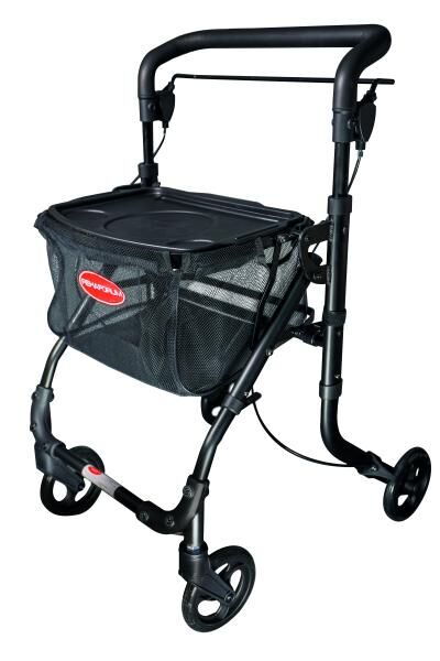 Rehaforum Actimo Home Rollator für Innen, wendig und schmal, Schwarz