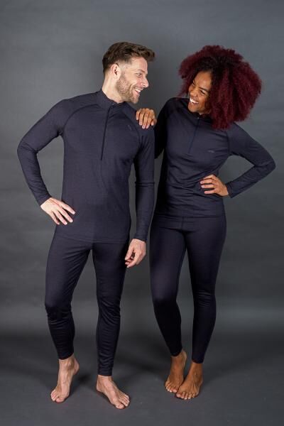 Moser Herren Zipper-Shirt mit langem Arm und Reißverschluss 100 % Merino-Wolle