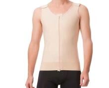 TRICONmed ISAVELA postoperative Herren Gynäkomastie-Weste, halber Arm, Front Reißverschluss