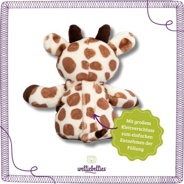 welliebellies® "Giraffe midi" Wärmekuscheltier mit Bio-Hirse-Füllung, spendet bis zu 90 min Wärme