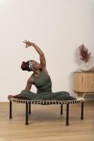 Vorschau: bellicon Trampolin Klassik mit Klappbeinen, 100 cm für Basisübungen, starke Seilringstärke