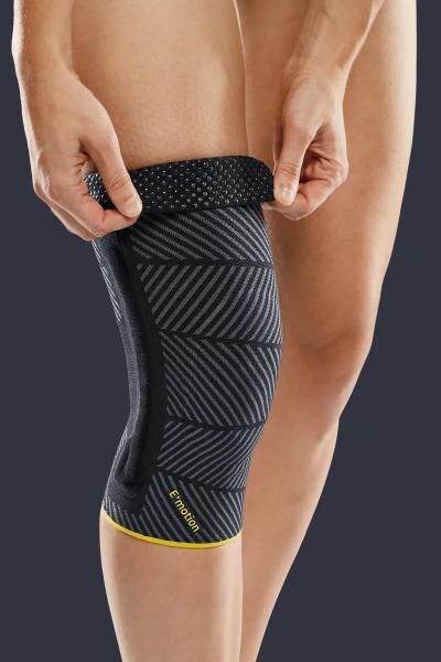 medi Genumedi Emotion 3.0 sportliche Kniebandage mit Silikon Quarz Pelotte