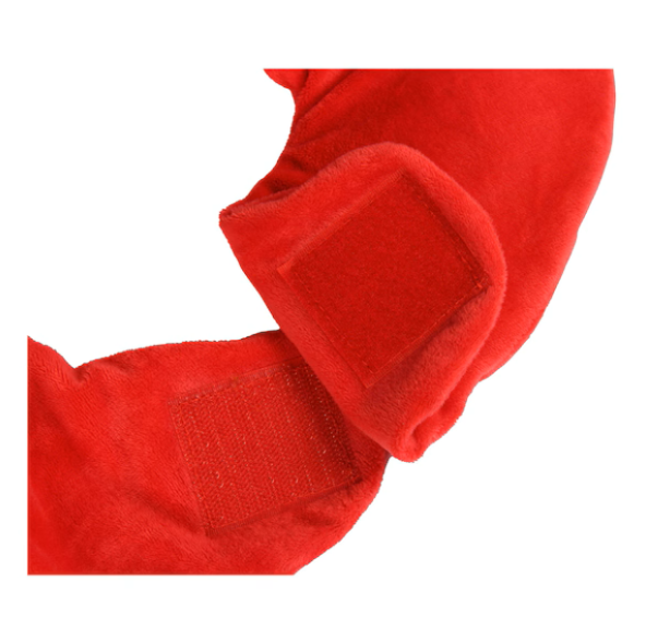 Vital Comfort Nacken-Wärmflasche mit breitem Trichter, Klettverschluss und Fleece-Bezug