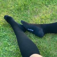 Vorschau: SupCare Baumwoll-Stützstrumpf Kniestrümpfe "Modern-Compress" mit Baumwolle KKL 1, schwarz