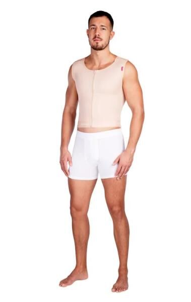 lipoelastic MTm Comfort ärmellose Herren postoperative Kompressionsweste mit Reißverschluss