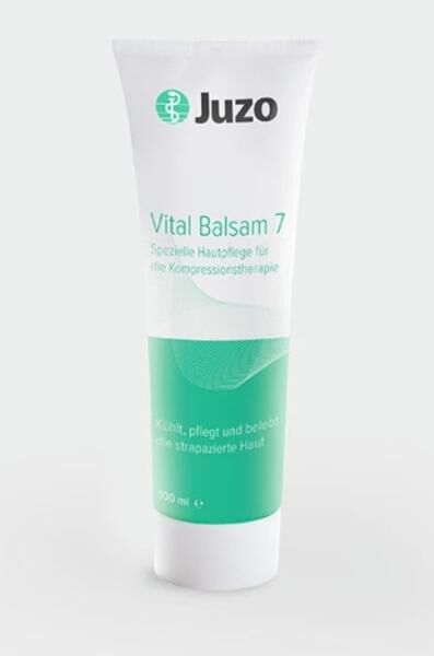 Juzo Vital Balsam 7 pflegt trockene Haut und hält diese geschmeidig