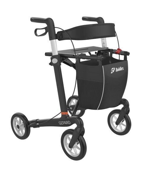 Mobilex Gepard Carbon-Rollator Sitzhöhe 62 cm mit Softrädern