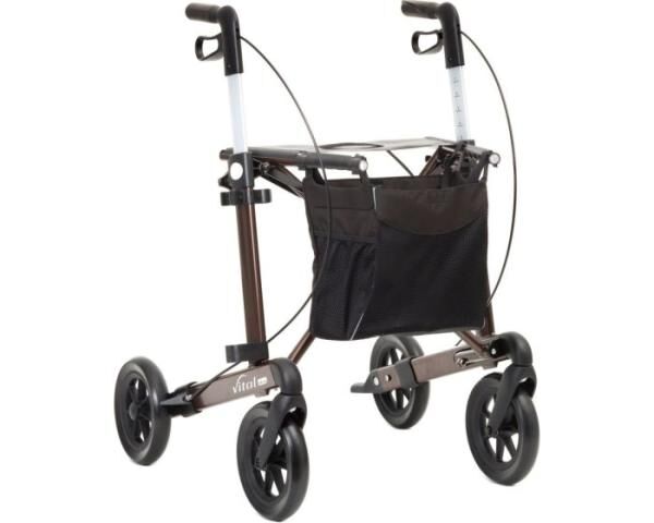RUSSKA Vital Plus Rollator mit weichen Rädern, Sitzhöhe 62 cm in versch. Farben
