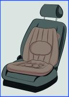 Vorschau: Vital Comfort Sitzkissen mit Lendenwirbelstütze aufblasbar in Athrazit - Belastbar bis 90 kg