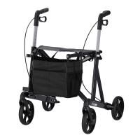 RUSSKA Vital Plus XL Rollator mit weichen Rädern, Sitzhöhe 62, Belastbarkeit: 200 kg