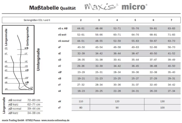 Maxis Micro Kompressionsstrümpfe atmungsaktiv und schweißdurchlässig in verschiedenen Längen
