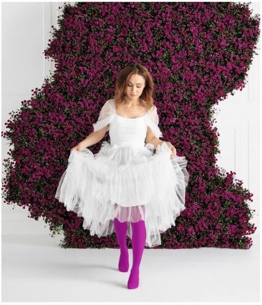 Juzo Inspiration Vision semitransparente Kompressionsstrümpfe mit Rautenmuster in den Trendfarben 20