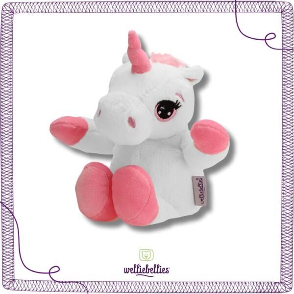 welliebellies® "Einhorn midi" Wärmekuscheltier mit Bio-Hirse-Füllung, spendet bis zu 90 min Wärme
