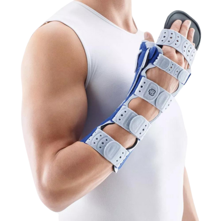 BAUERFEIND ManuLoc Rhizo long Plus ruhigstellende Handgelenk-Orthese mit frei beweglichem Daumen