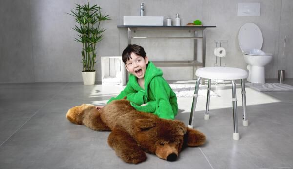 RIDDER Bad-Hocker Go höhenverstellbar in 8 Stufen mit rutschhemmenden Fußstopfen und Sitzfläche