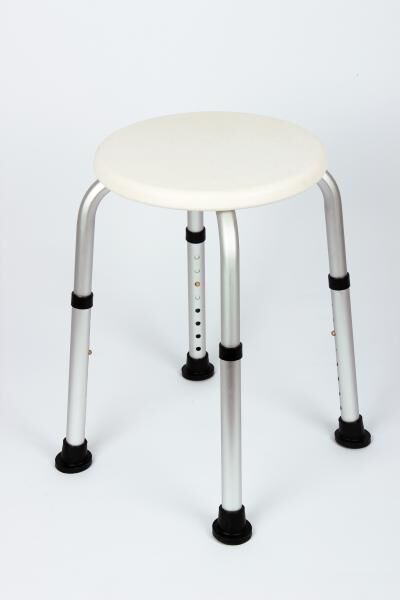 Vital Comfort Aluminium Duschhocker höhenverstellbar mit rutschfesten Gummifüßen