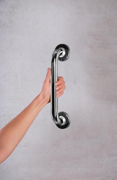 RIDDER Bad Haltegriff Sam S silber, in versch. Größen mit ergonomisch geformter Grifffläche