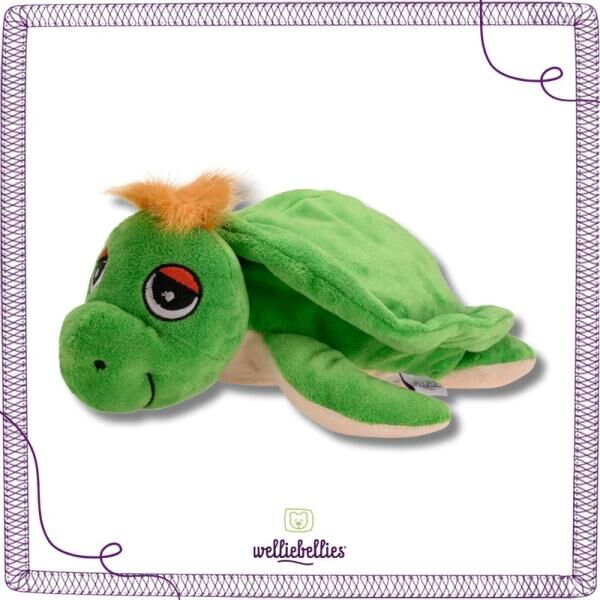 welliebellies® "Schildkröte groß" Wärmekuscheltier mit Bio-Hirse-Füllung, spendet bis zu 90 min Wärm