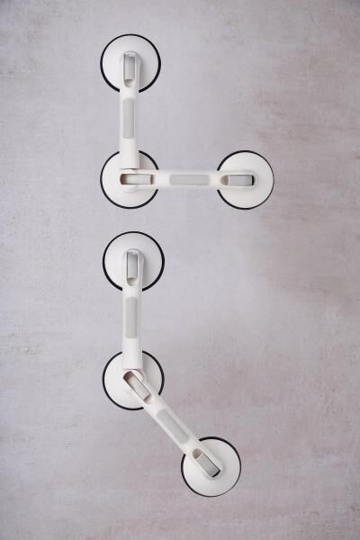 RIDDER Bad Winkel-Sauggriff Rob L, Griffleisten mit Fingermulden und ergonomischer Form
