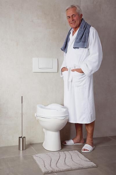 RIDDER WC-Sitzerhöhung Sam ca. 10 cm ohne Deckel mit Hygieneausschnitte, TÜV geprüft