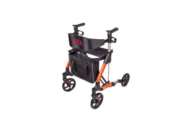 ANTAR Leichtgewicht-Rollator aus Aluminium mit Reflektoren inkl. Einkaufstasche, Gewicht: 7,35 kg