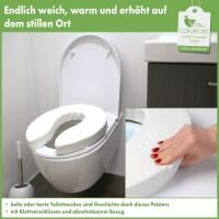 Vital Comfort WC Polster WC-Sitzerhöhung 5 cm mit waschbarem Bezug aus PU-Schaum