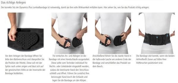 Ofa Dynamics Plus Lumbalbandage unterstützt bei Beschwerden im Lendenwirbelbereich, einstellbar