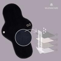 Vorschau: SELENACARE 3er Multipack waschbare Binde mit Druckknopf für leichte und mittlere Tage der Periode