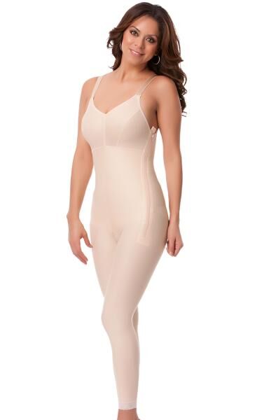 TRICONmed ISAVELA postoperativer Kompressions-Body mit BH knöchellang, schwarz o. beige