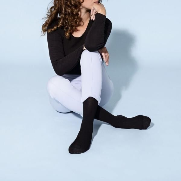 SupCare Baumwoll-Stützstrumpf Kniestrümpfe "Modern-Compress" mit Baumwolle KKL 1, schwarz