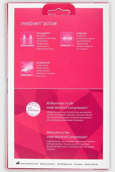 medi mediven active atmungsaktive Kniestrümpfe Kompressionsstrümpfe mit Fersenverstärkung