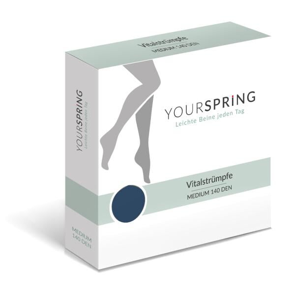 Spring medical YOURSPRING MEDIUM blickdichte Stützstrümpfe Kniestrümpfe 140 DEN