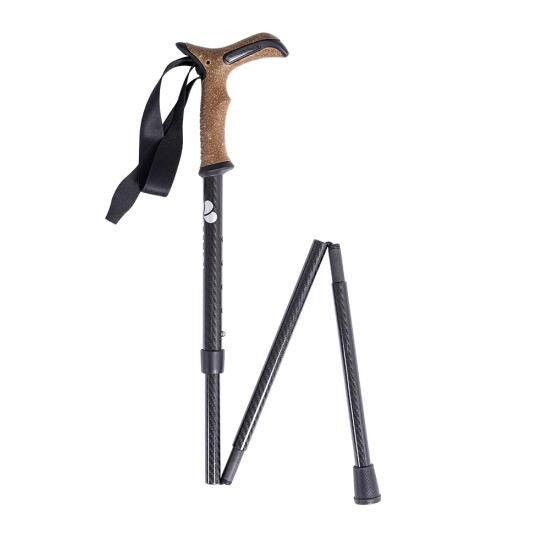 SALJOL Gehstock mit Korkgriff, faltbar und wiegt nur 278 g