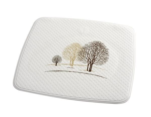 RIDDER Duscheinlage Park aus 100% TPE in Braun - 54 x 54 cm mit Saugnäpfen